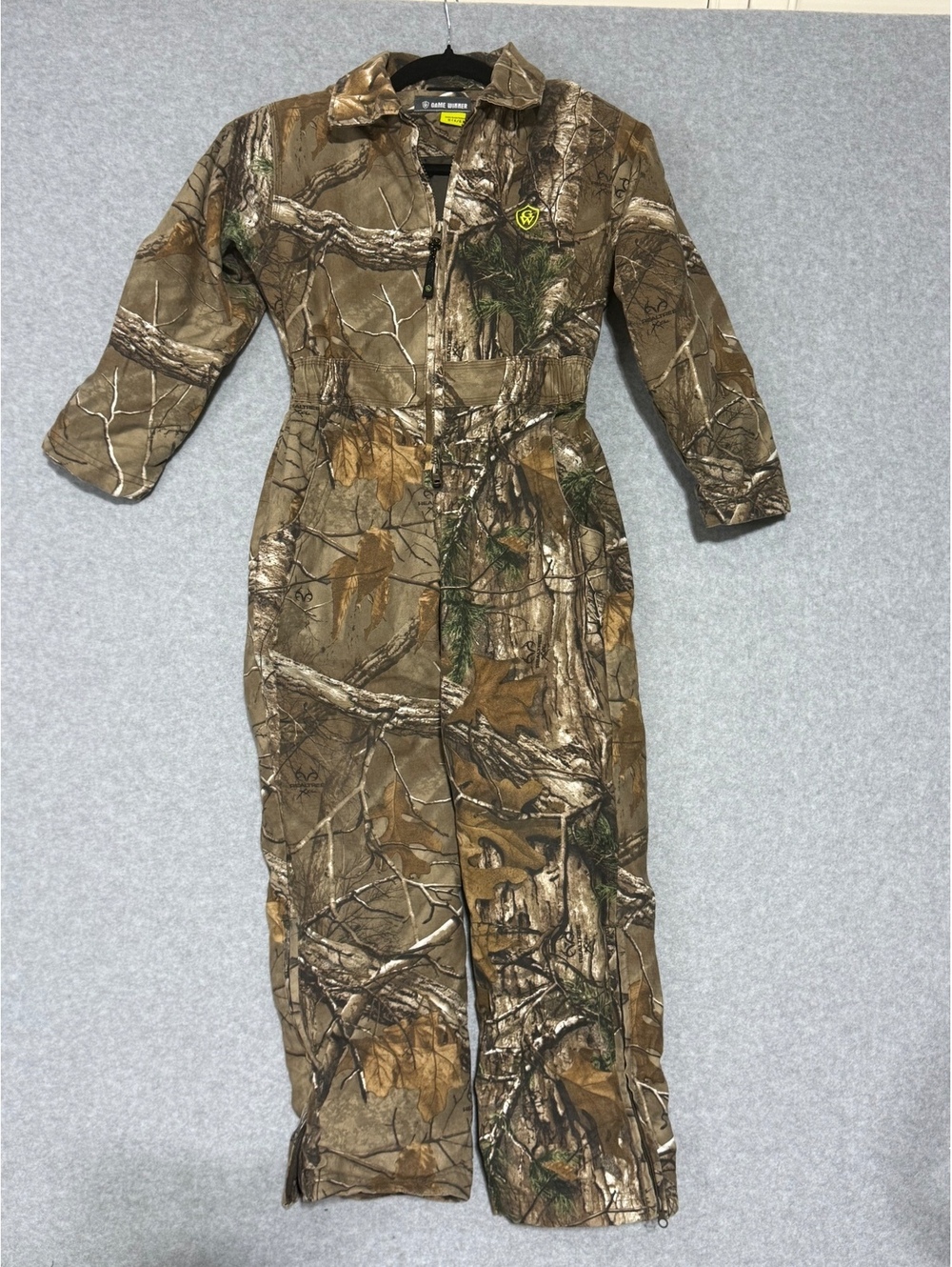 Game Winner Youth Small 4-6 Camo Insulated Hunting Coveralls One Piece Full Zip